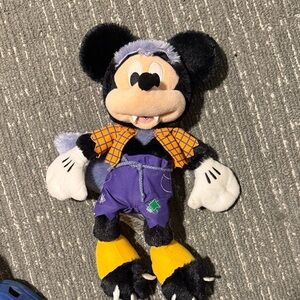 Mickey Mouse Plush Toy with Yellow Shoes and Purple Outfit